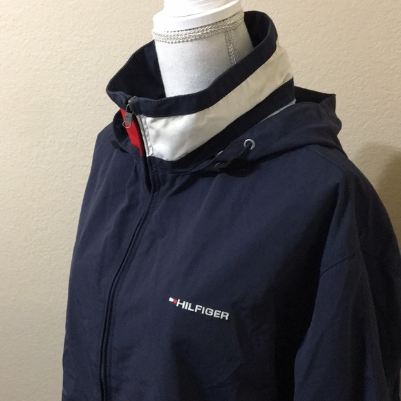 Tommy Hilfiger Blue and Red Windbreaker Jacket - Picture 5 of 7